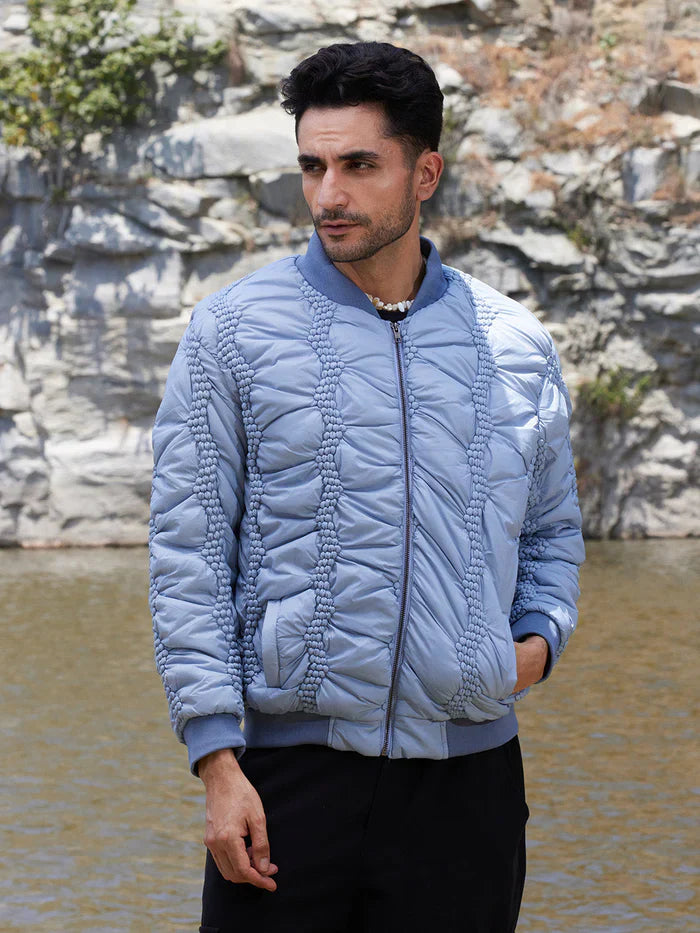 Braided Crease Puffer Jacket